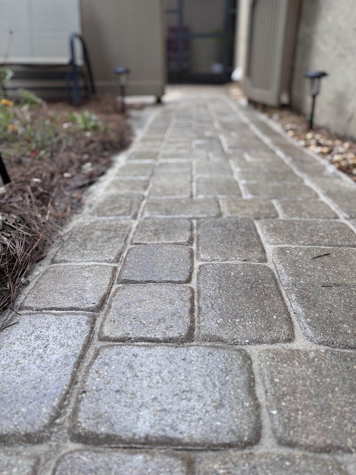 Completed paver area